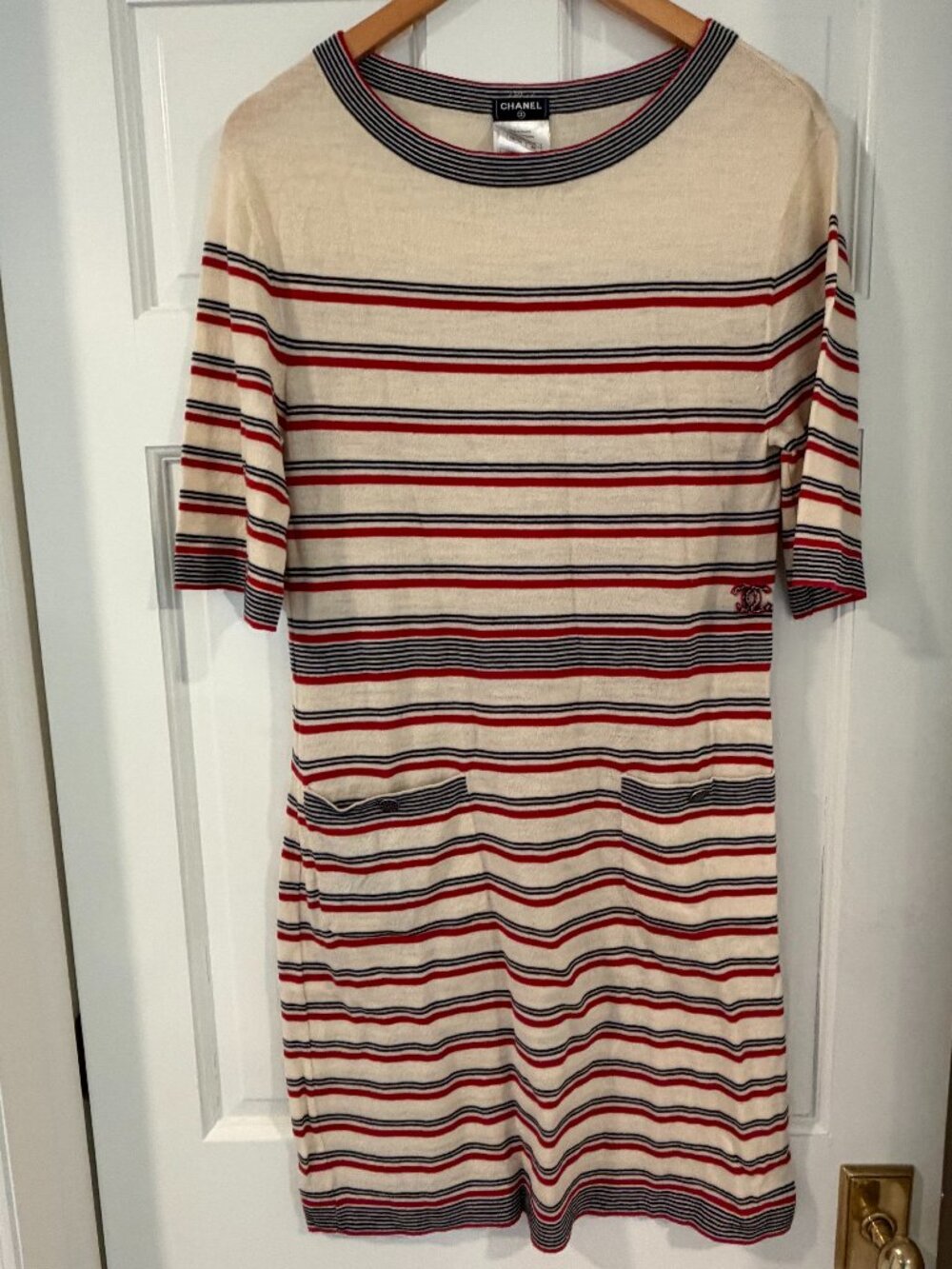 Chanel 2013 Striped Knit Dress